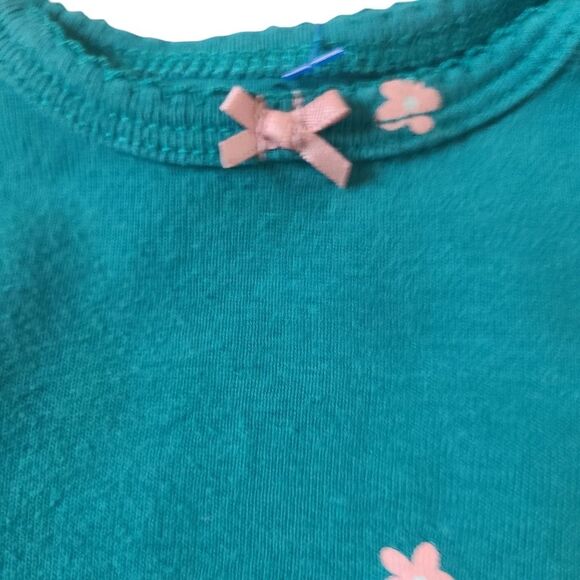 CARTER'S Onesie Long-Sleeves Teal Pink Hearts And Bow Sz Newborn NWOT - Picture 4 of 12